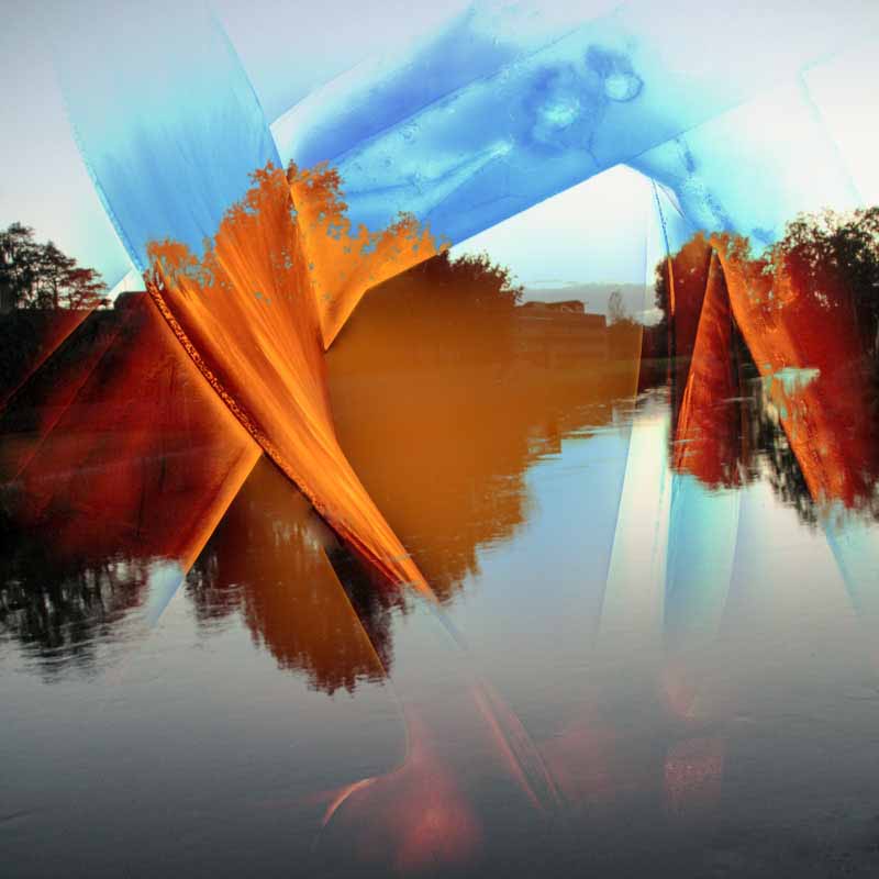 Symfoni i blått og oransj | Veggbilder | Fotokunst til salgs | Kunstfoto | Kunst | Foto | Bilde